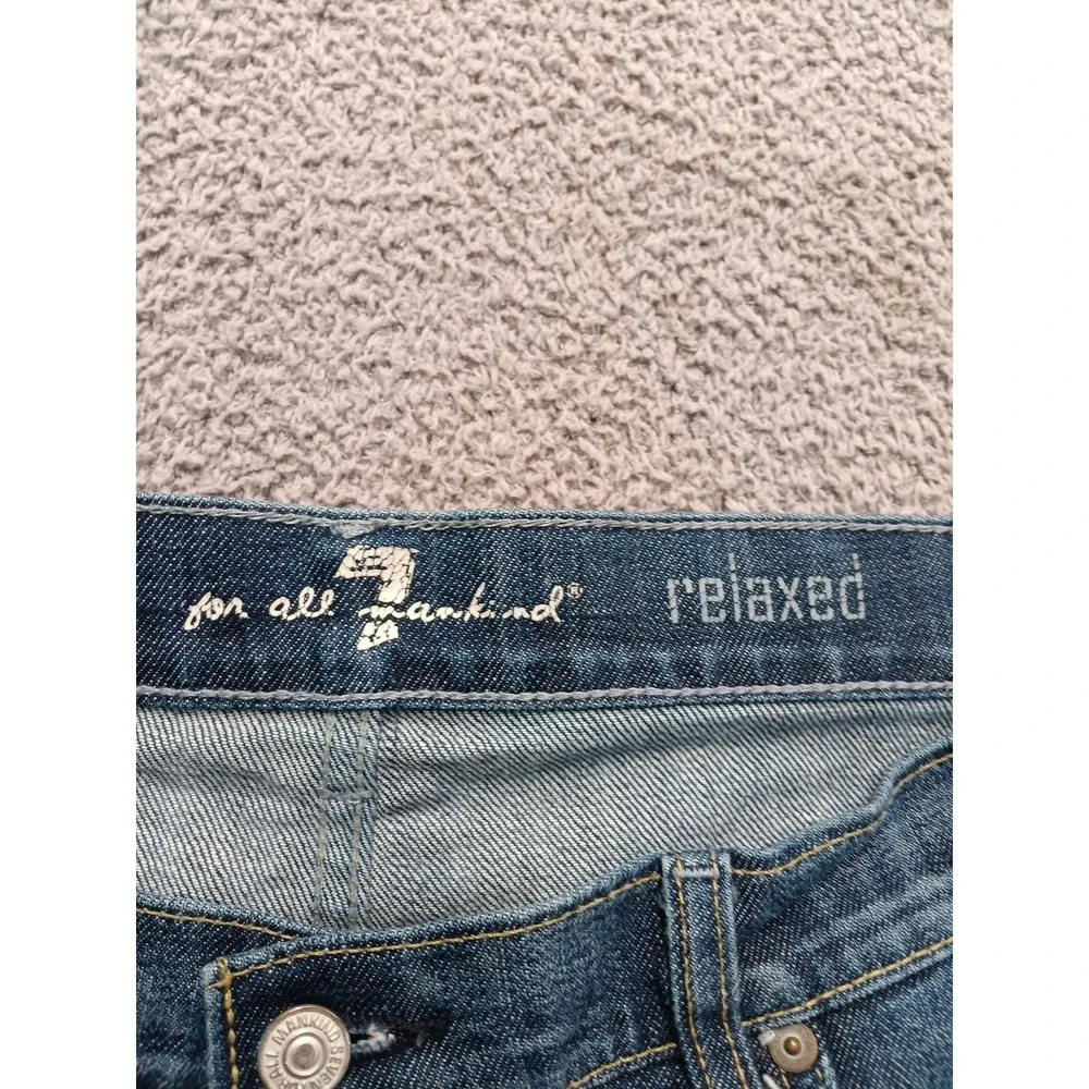7 For All Mankind Relaxed‎ Men's Jeans Size 38x31.5 Straight Leg Stretch Denim